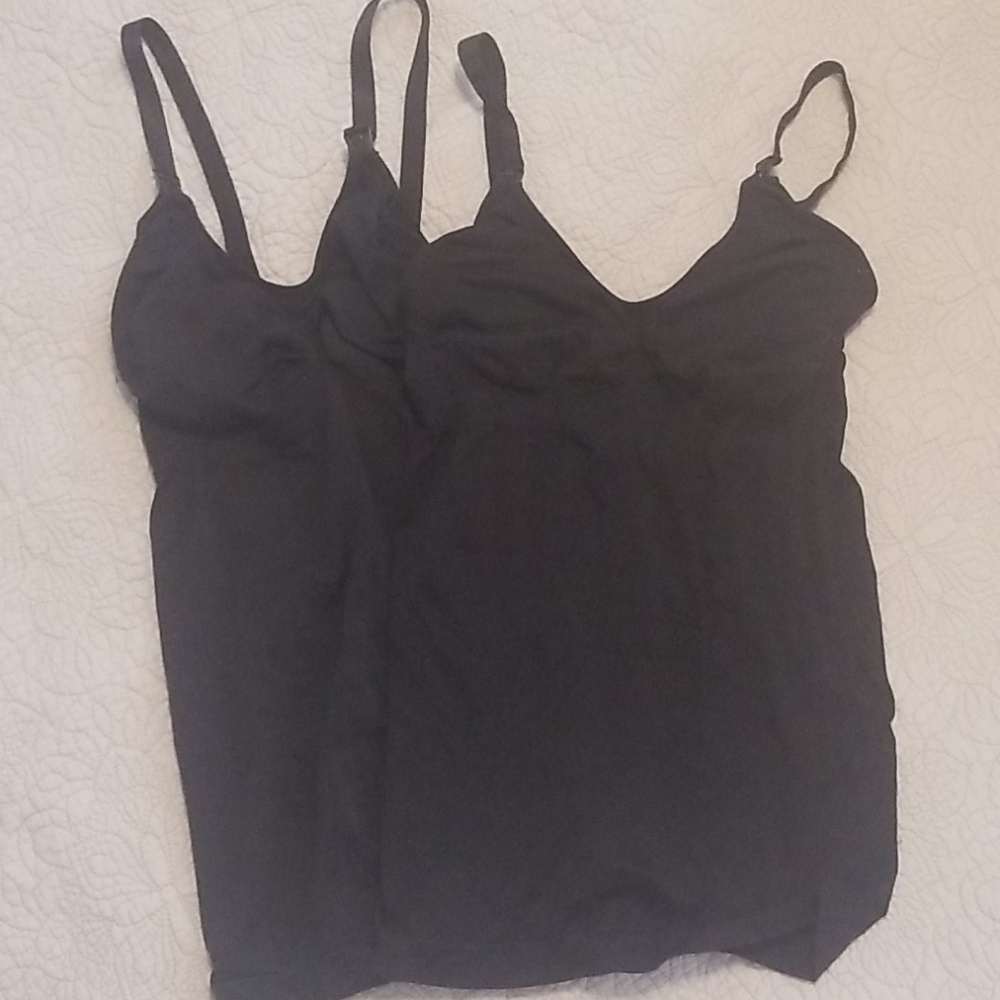 2 clip down nursing tanks.